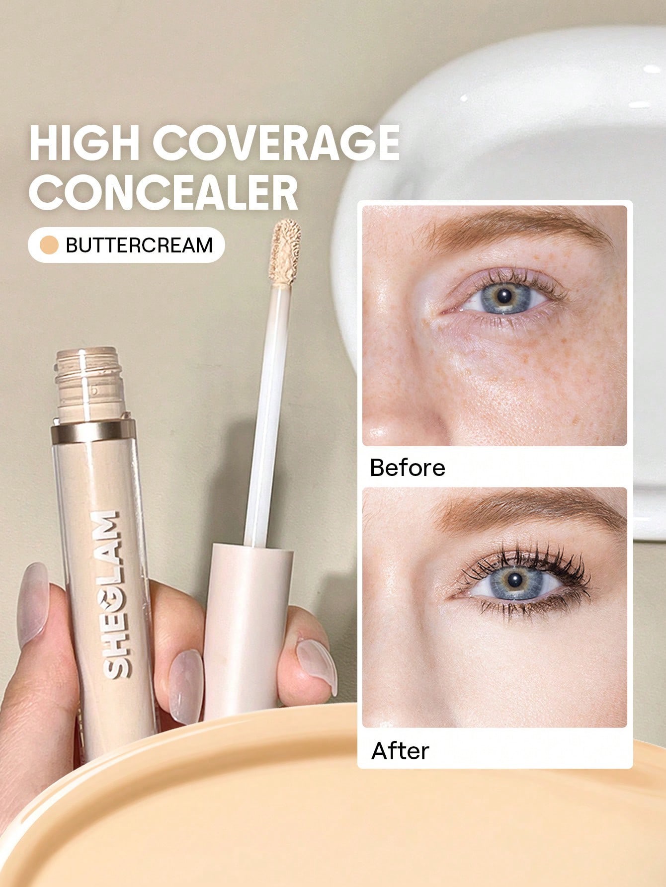 Sheglam Full Coverage Concealer-buttercream