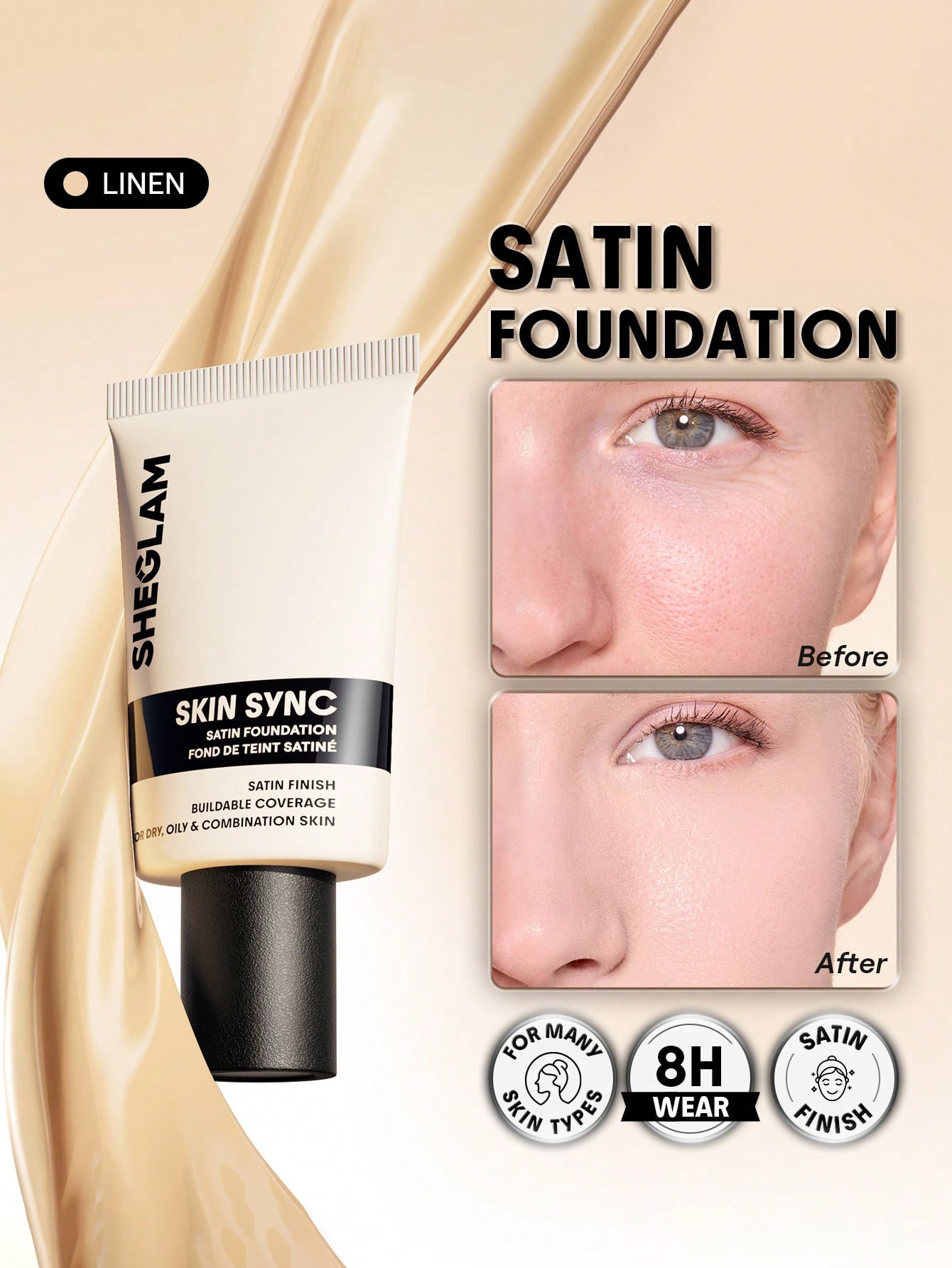 Sheglam Foundation Full Coverage-linen 