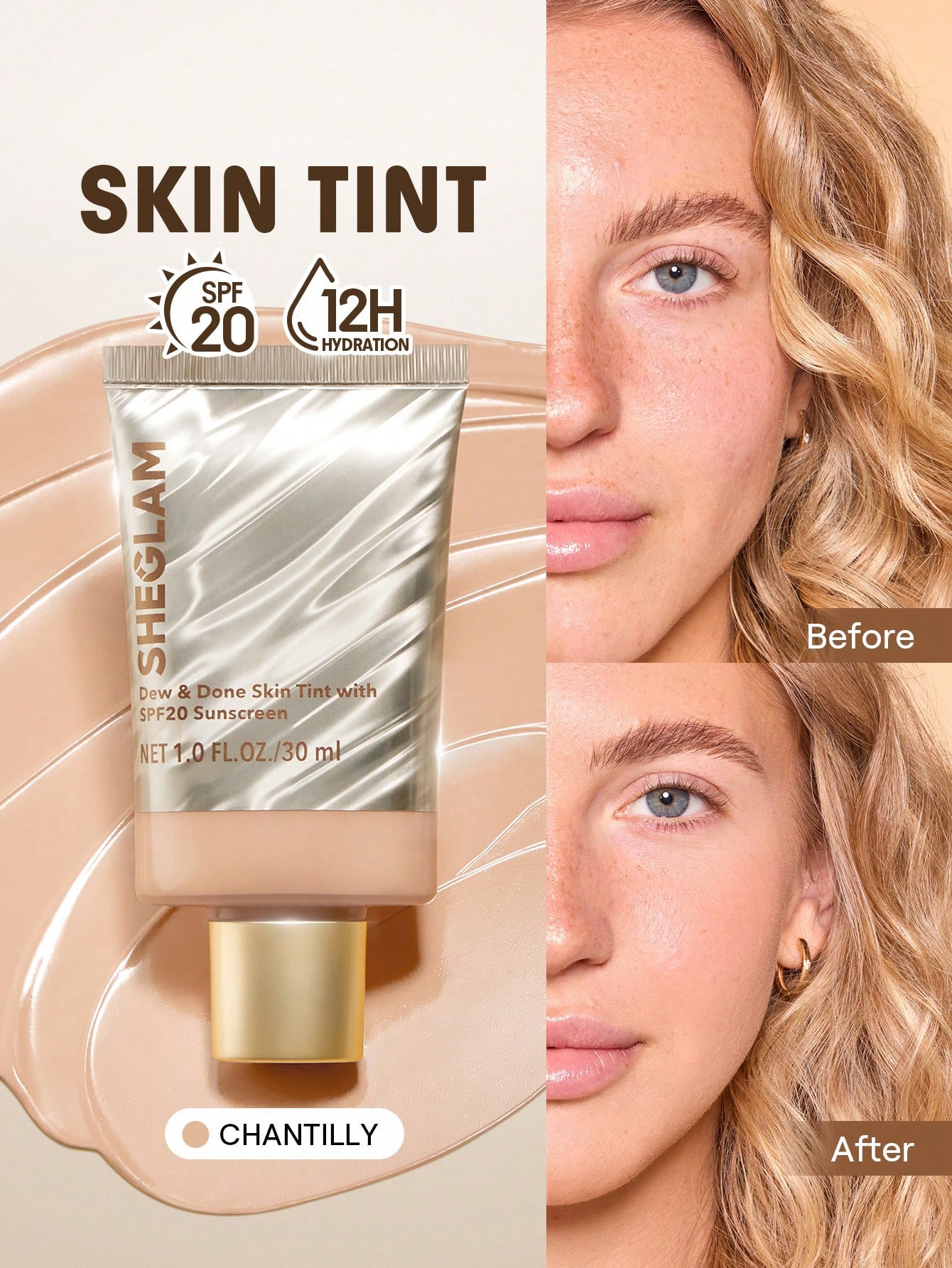 Sheglam-Dew & Done Skin Tint-chantilly 