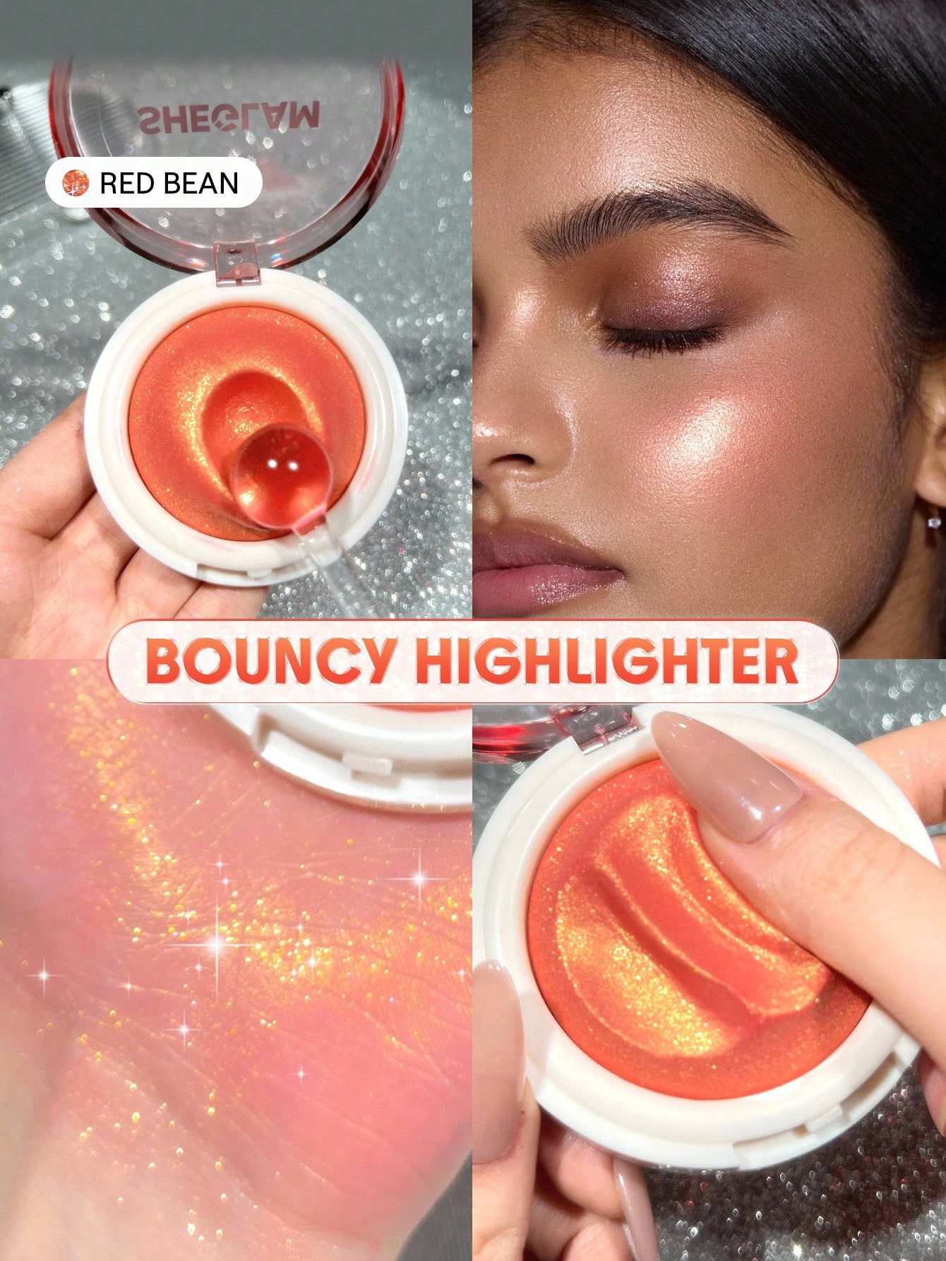 Sheglam-Bouncy Highlighter-red bean 