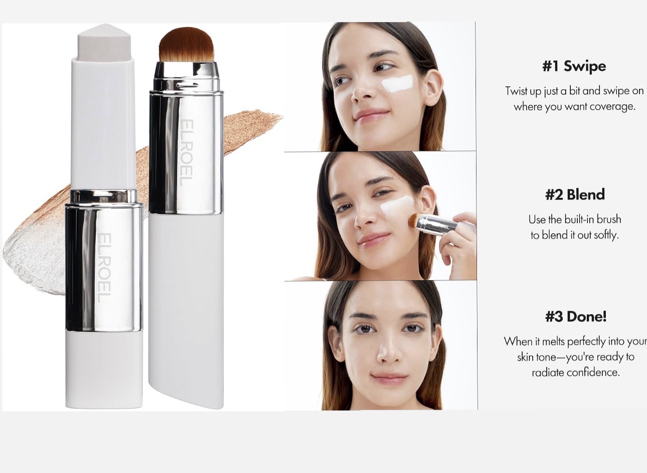 Elroel Blanc Stick Foundation-Medium 