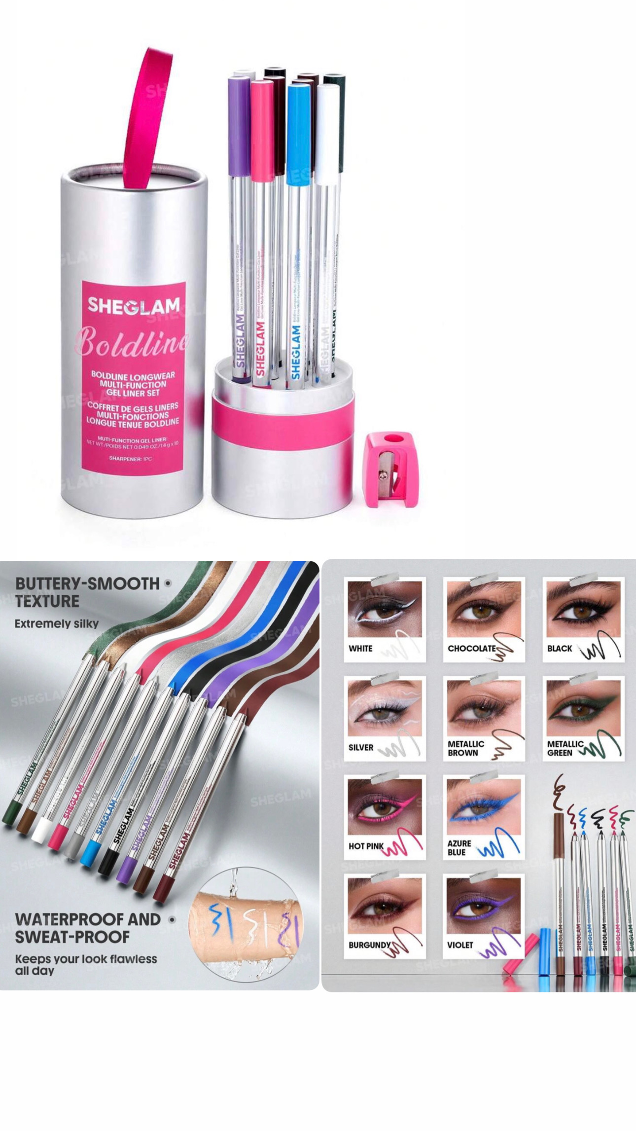 Sheglam-Boldline Multi-Function Gel Liner eye pencil Set)