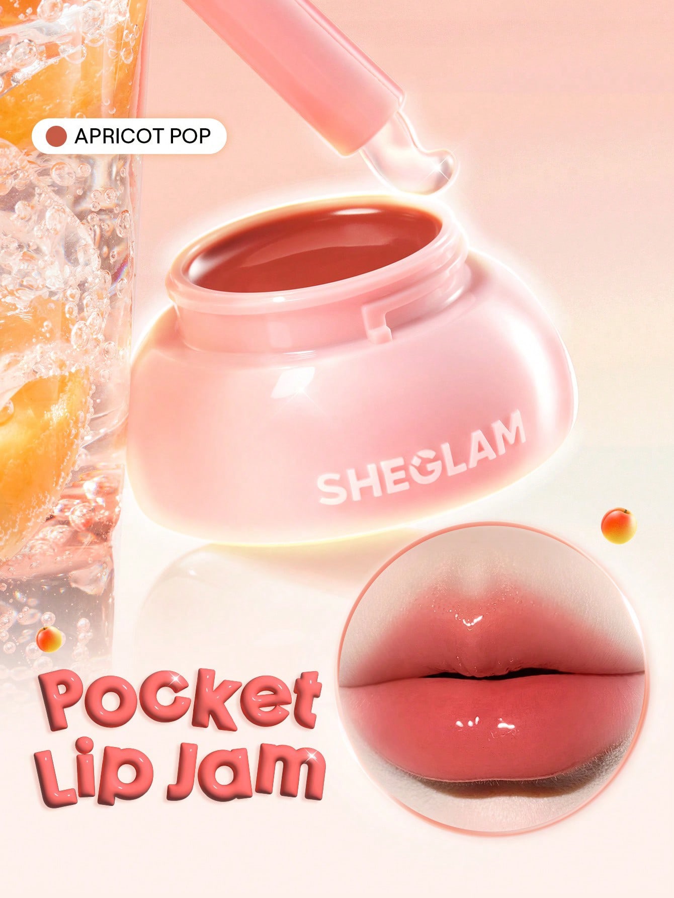 Sheglam-Hydra Jelly Pocket Lip Jam Hydrating Nourishing Lip Gloss-apricot pop