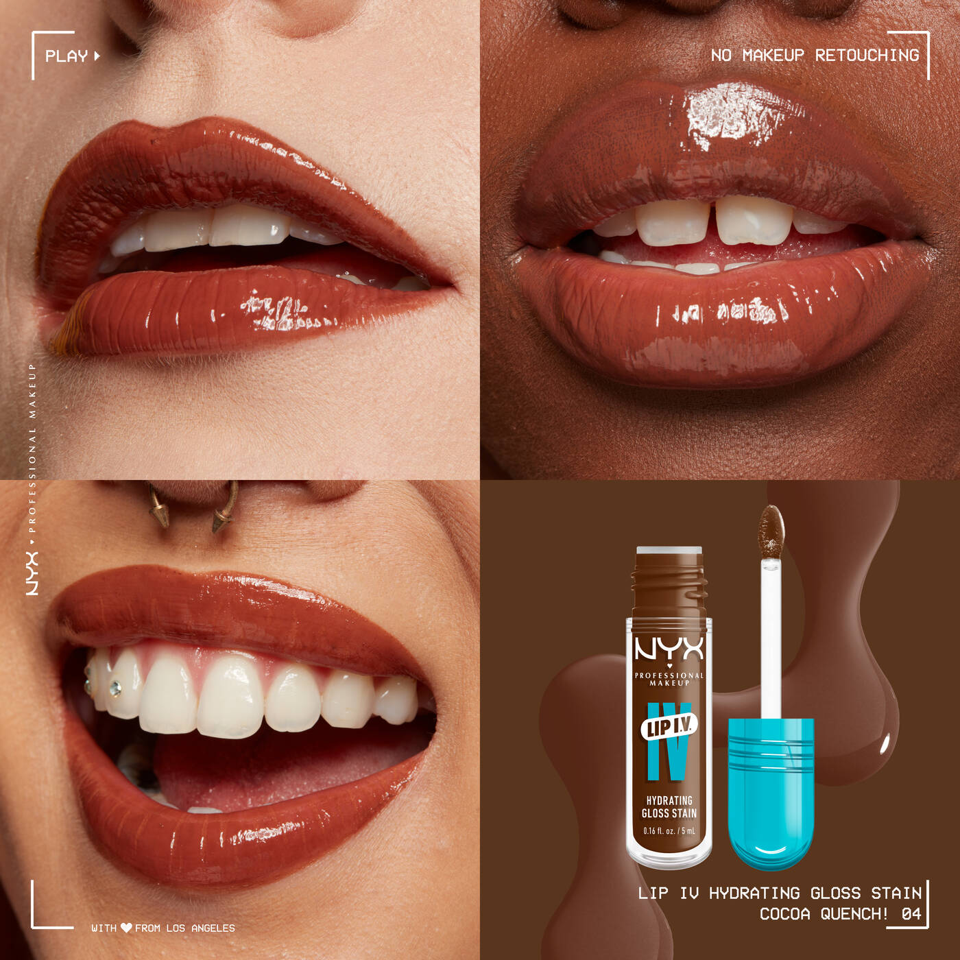 Nyx Professional Makeup Lip IV Hydrating Gloss Stain-Cocoa quench