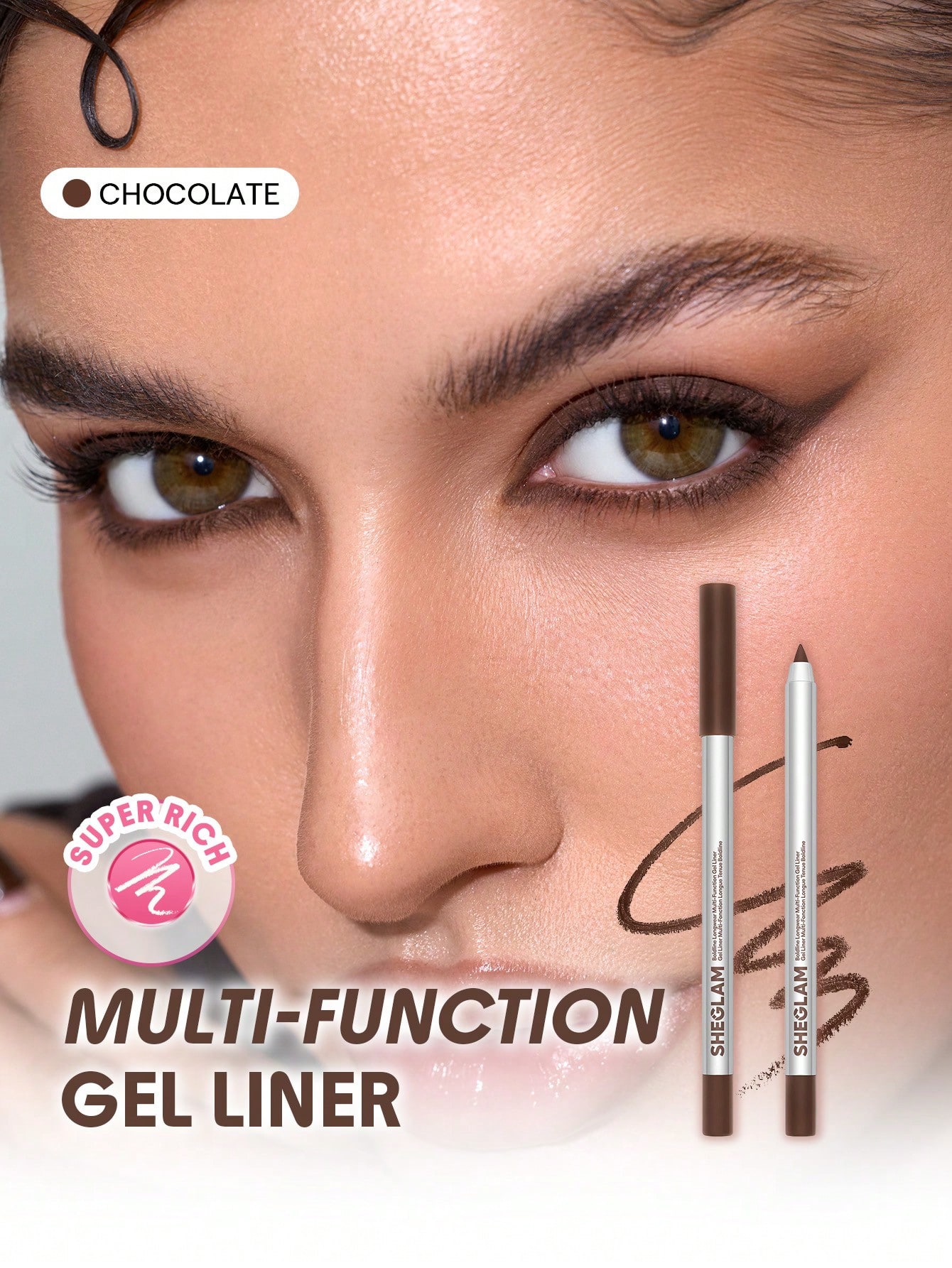 Sheglam-Boldline Longwear Multi-Function Gel Liner-chocolate 