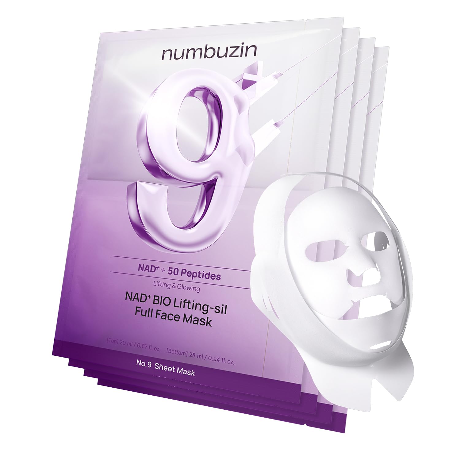 Numbuzin -No.9 NAD+ BIO Lifting-sil Full Face Mask