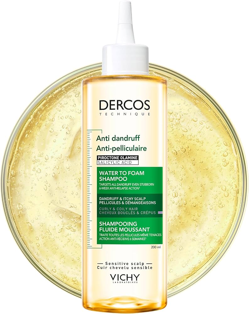 Vichy Dercos Anti-Dandruff Water to Foam Shampoo for Sensitive Scalp-200ml