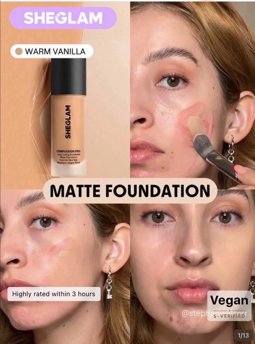 Sheglam-Complexion Pro Long Lasting Breathable Matte Foundation-warm vanilla
