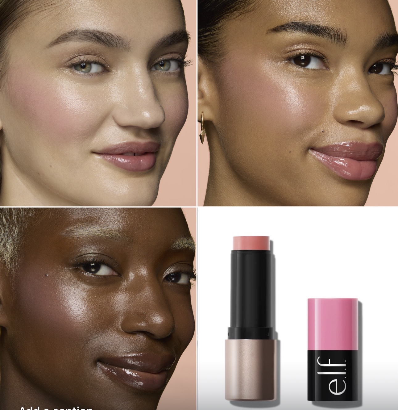 Elf-Soft Glam Cream Blush-pink on it