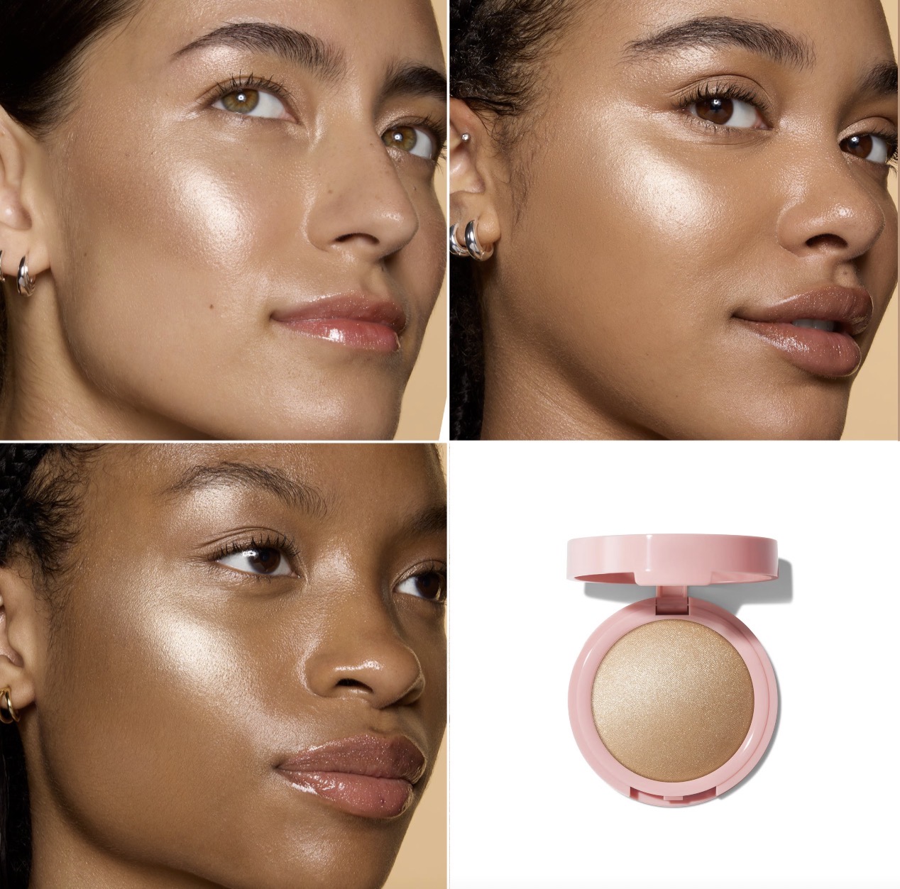 Elf-Halo Glow Silky Powder Highlighter-champagne gold