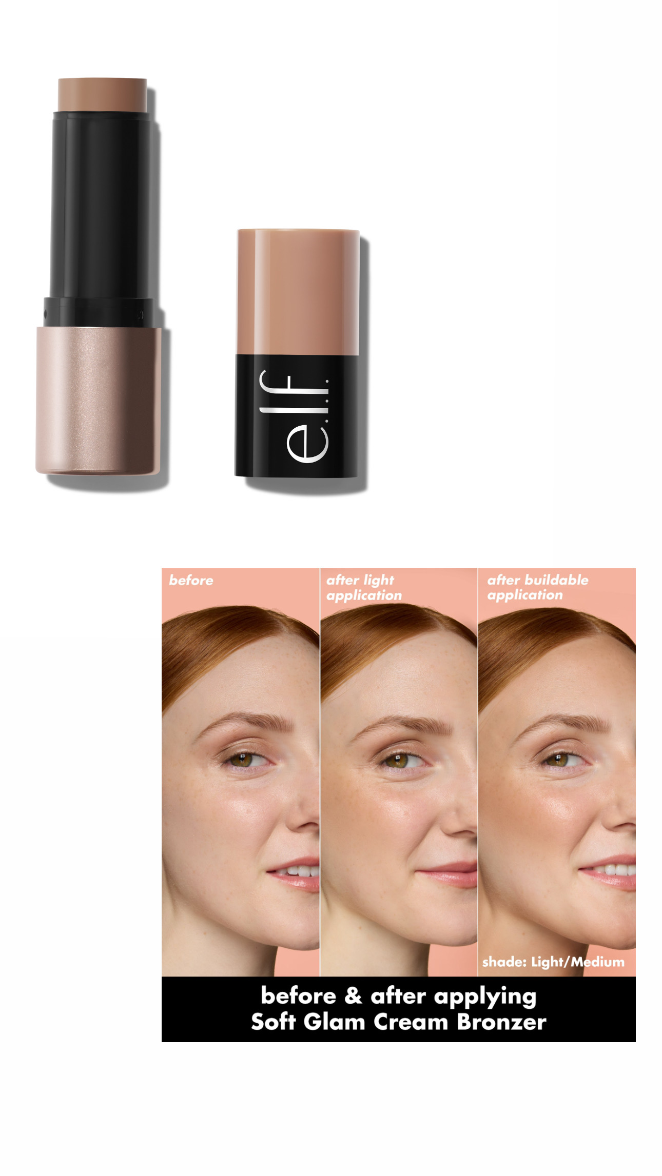 Elf-Soft Glam Cream Bronzer-light/medium 