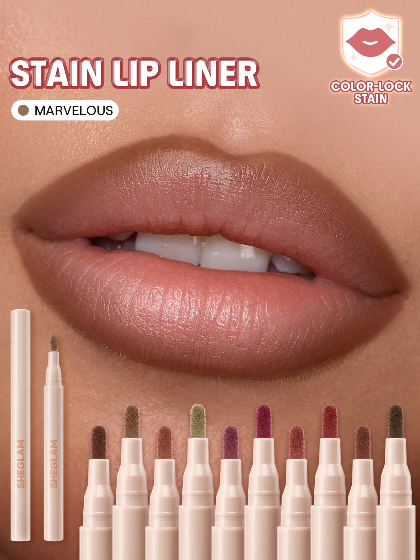 Sheglam-Stain Lip Liner features a lightweight-010 marvelous 