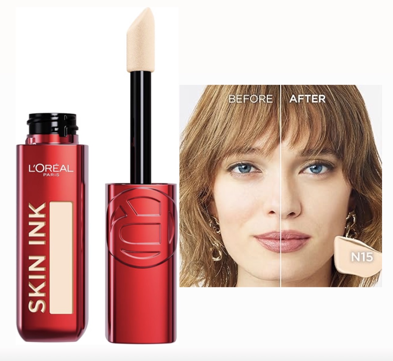Loreal Paris -skin up to 48h longwear 2-in-1 foundation concealer-15