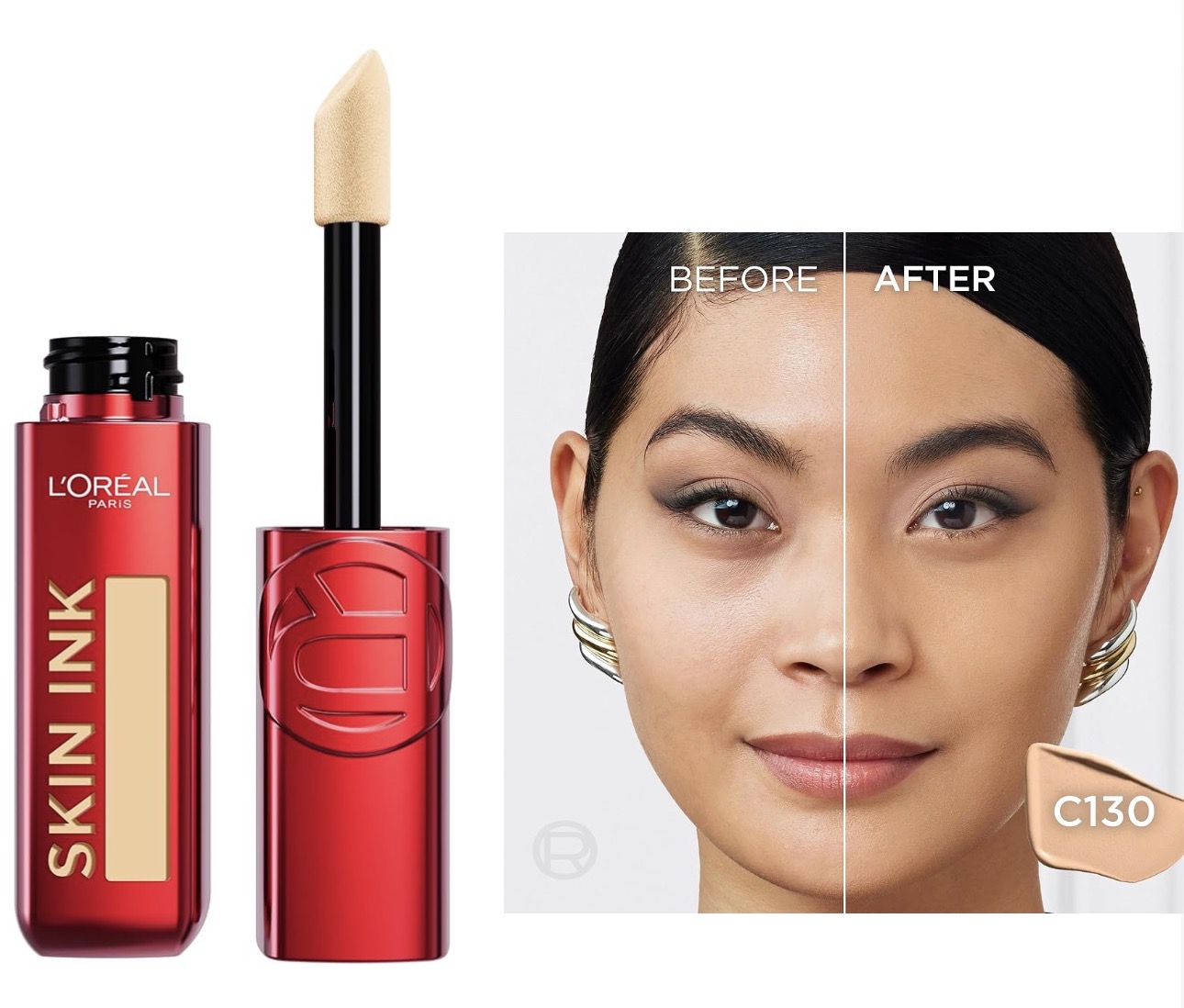 Loreal Paris -skin up to 48h longwear 2-in-1 foundation concealer-130