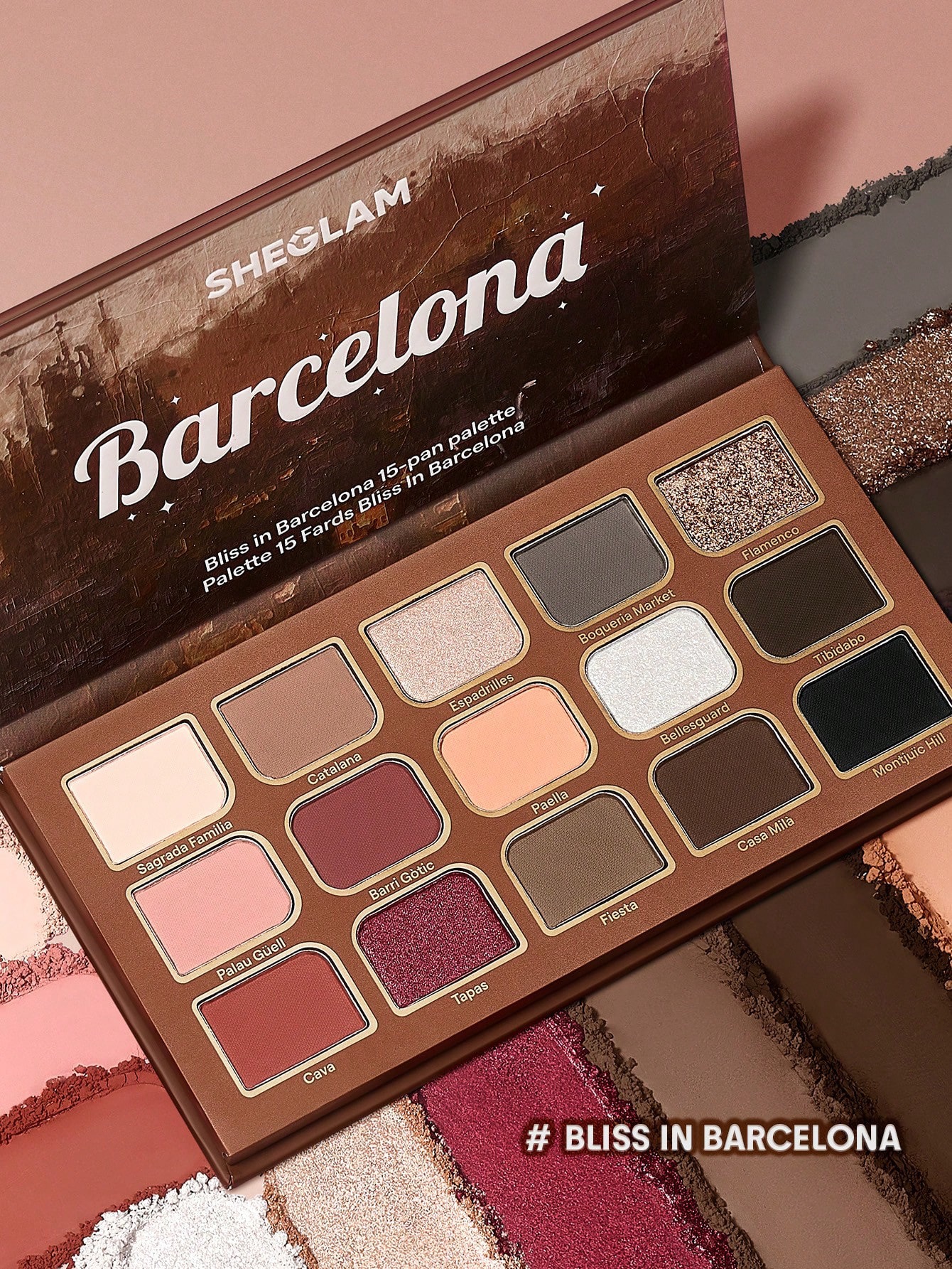 Sheglam-Bliss in Barcelona 15-pan eyeshadow palette-bliss in barcelona