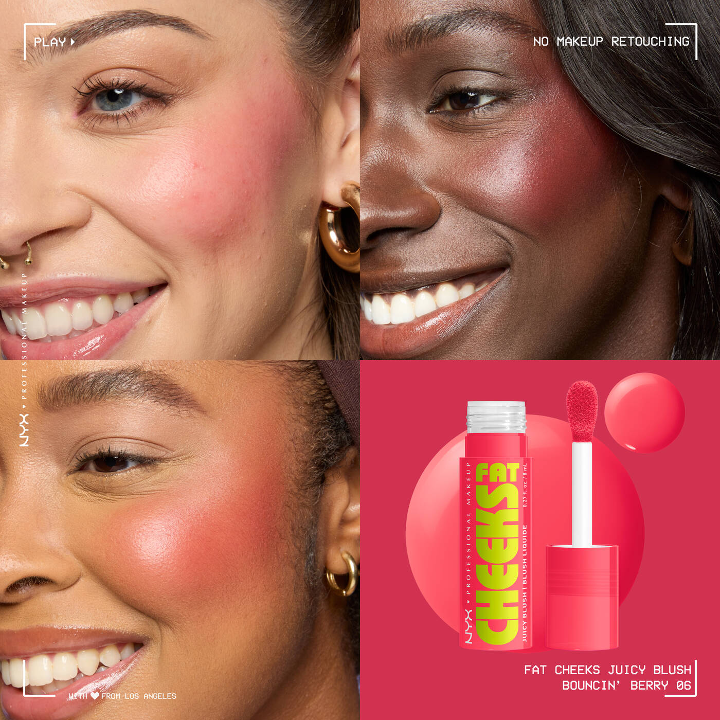 Nyx-fat cheeks juicy liquid blush-Bouncin’ berry 