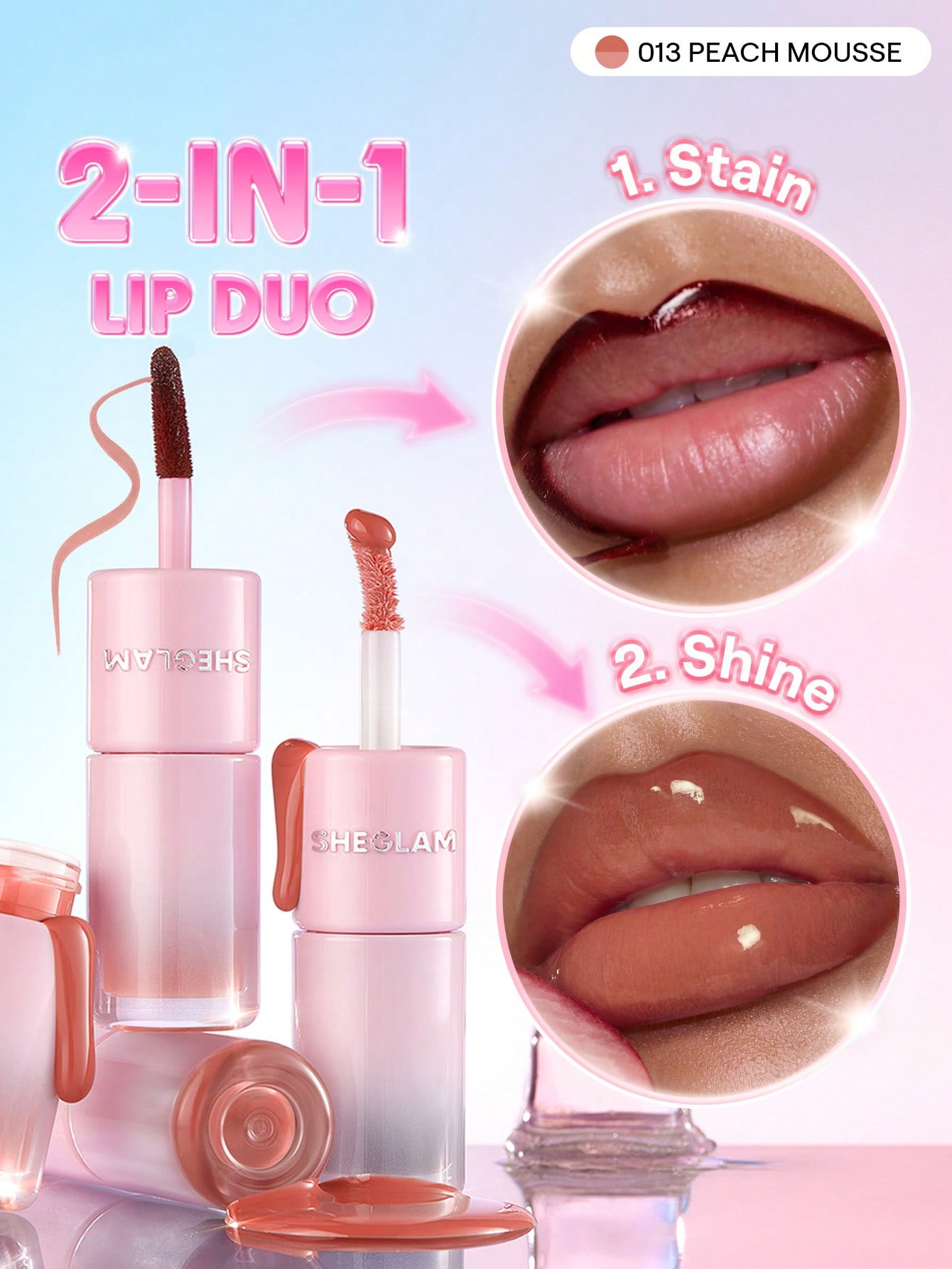 Sheglam-2-In-1 Lip Duo-peach mousse 