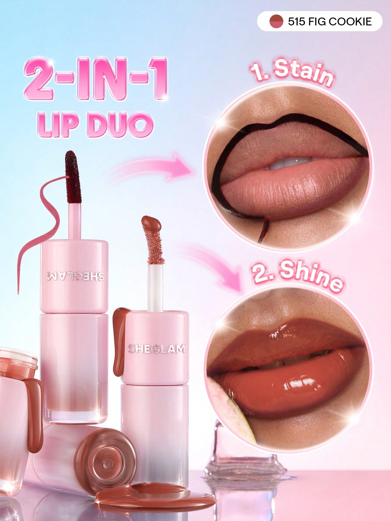 Sheglam-2-In-1 Lip Duo-515 fig cookie 