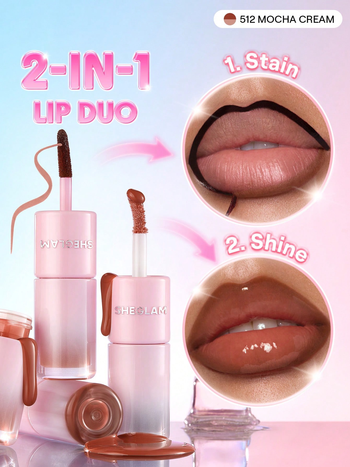 Sheglam-2-In-1 Lip Duo (512 mocha cream)