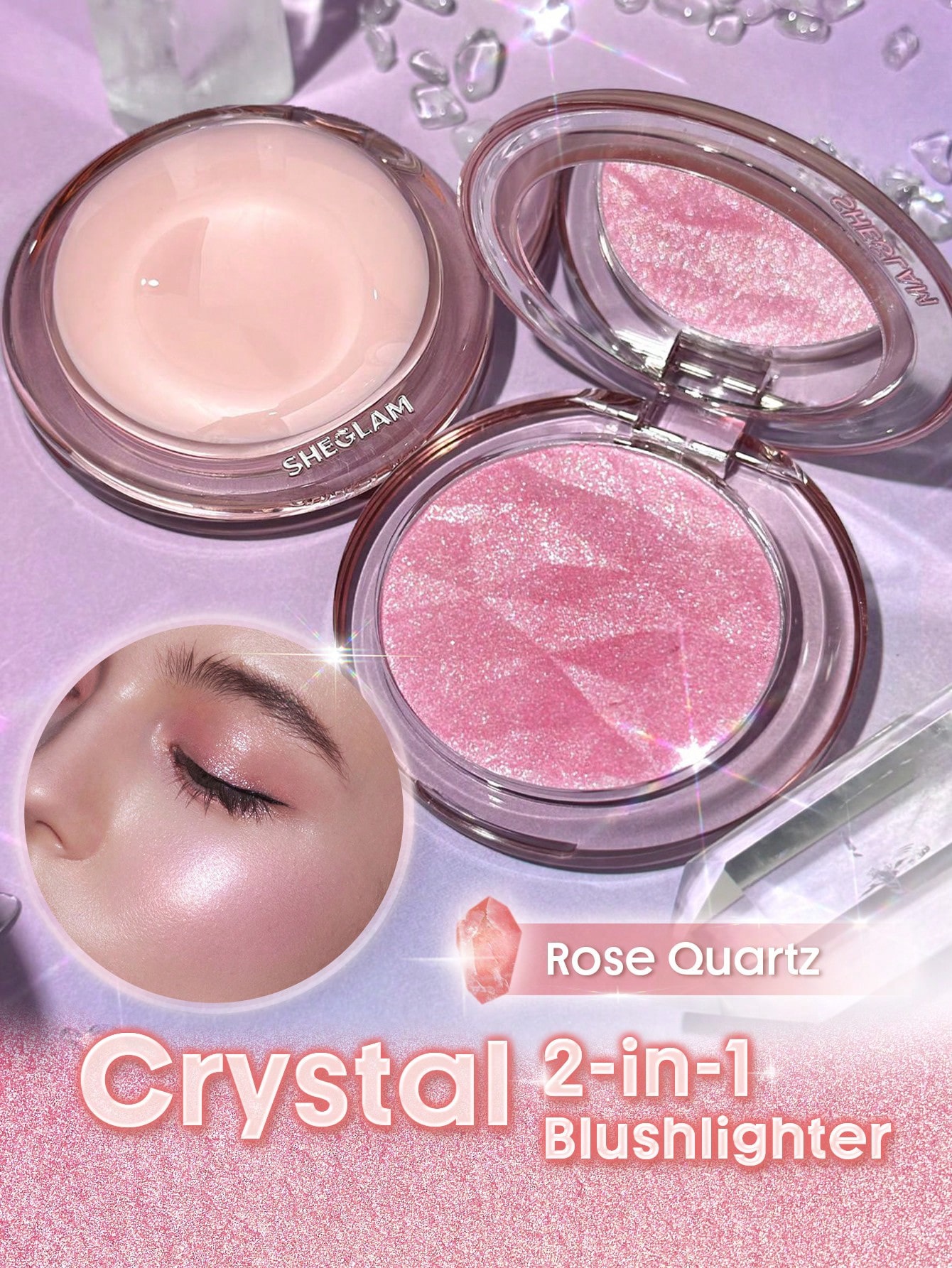 Sheglam -Crystal Blushlighter-rose quartz 