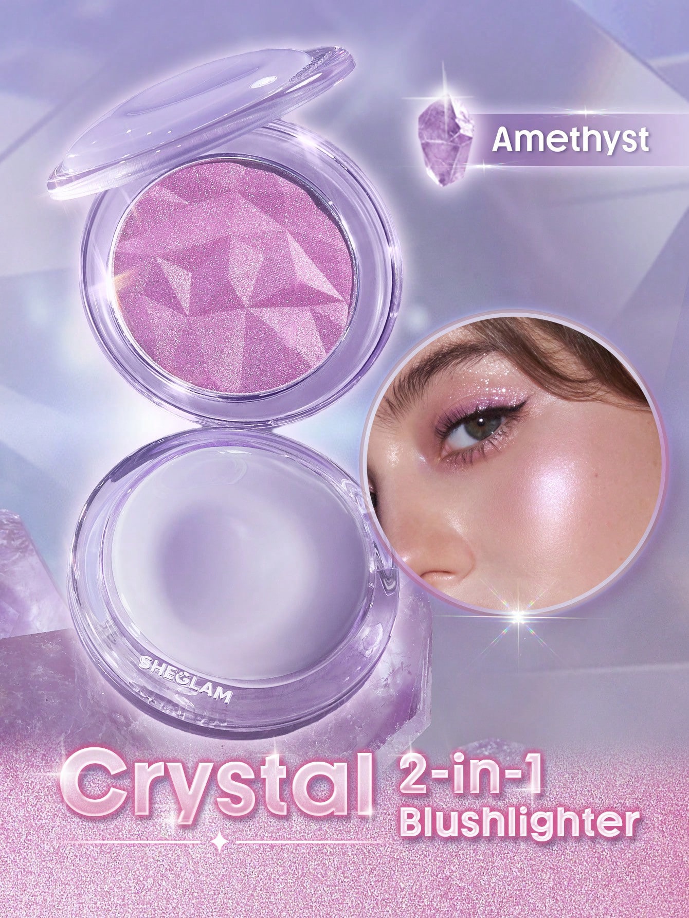 Sheglam -Crystal Blushlighter-amethyst 