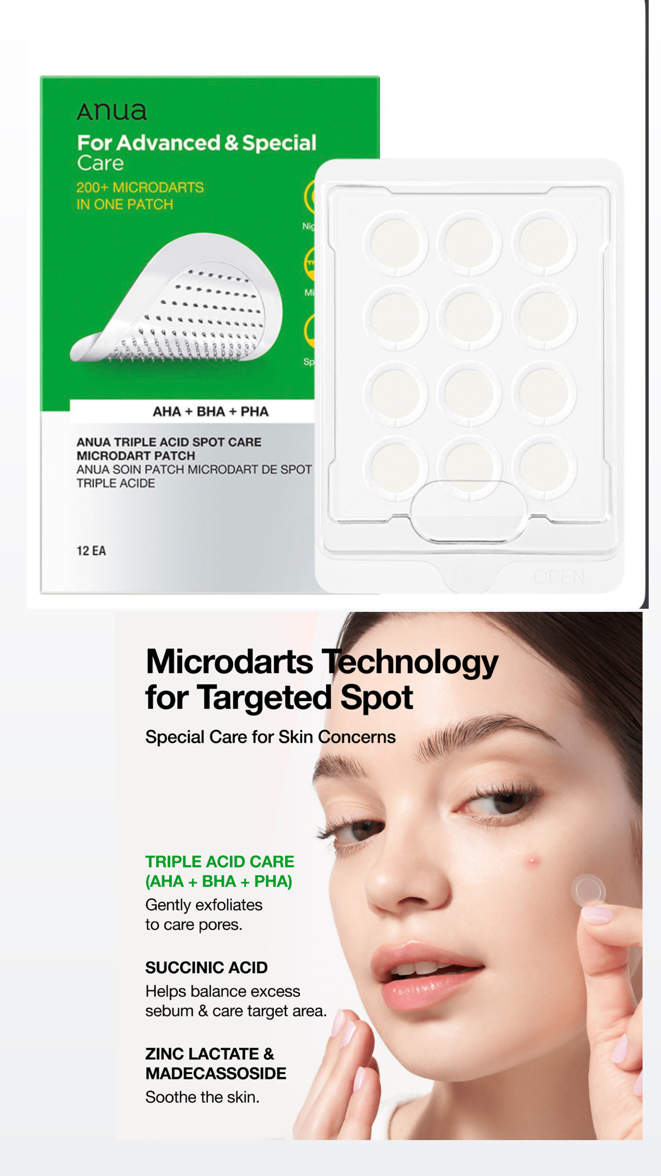 Anua Triple Acid Spot Care - Microdart Patch