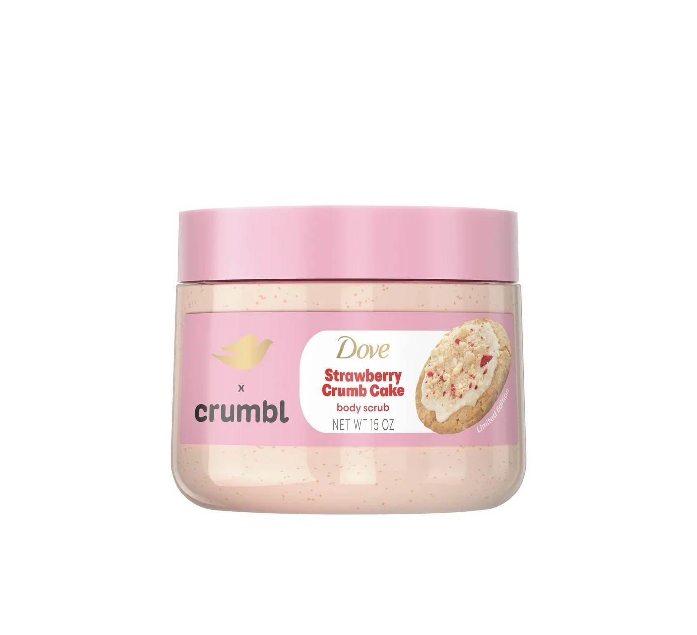 Dove- x Crumbl Strawberry Crumb Cake Body Scrub-425ml
