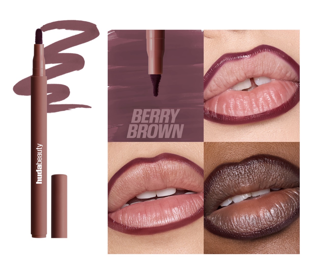 Huda Beauty - Lip Contour Lip Stain-berry brown 