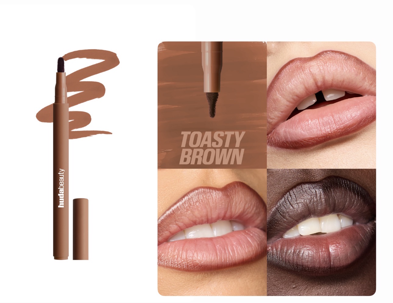 Huda Beauty - Lip Contour Lip Stain-toasty brown