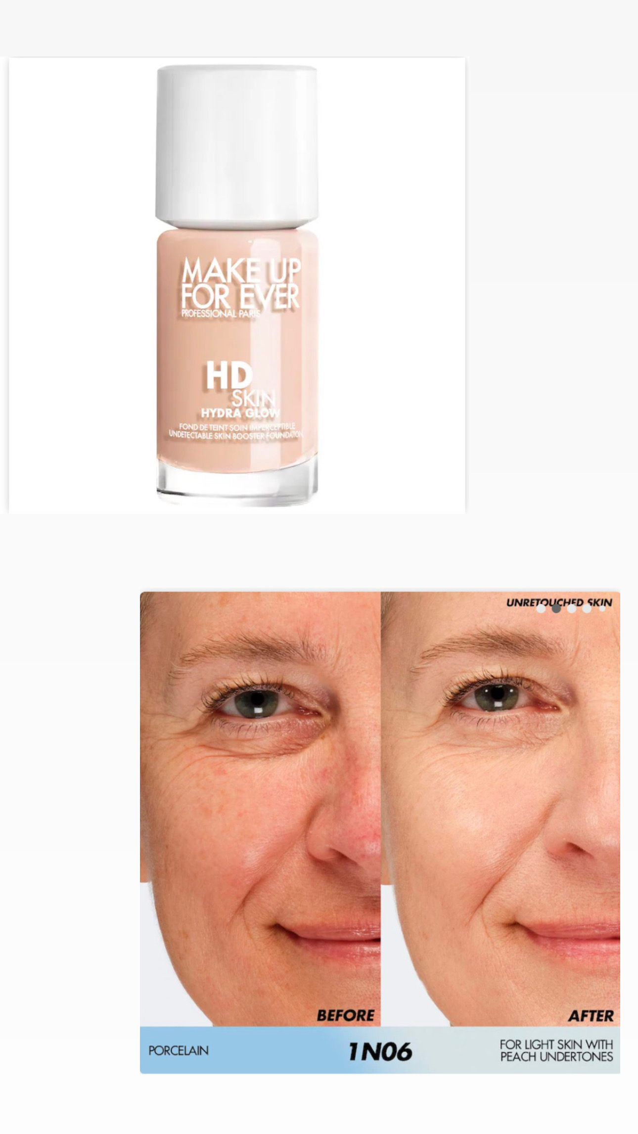 Make Up For Ever HD Skin Hydra Glow Foundation-porcelain 