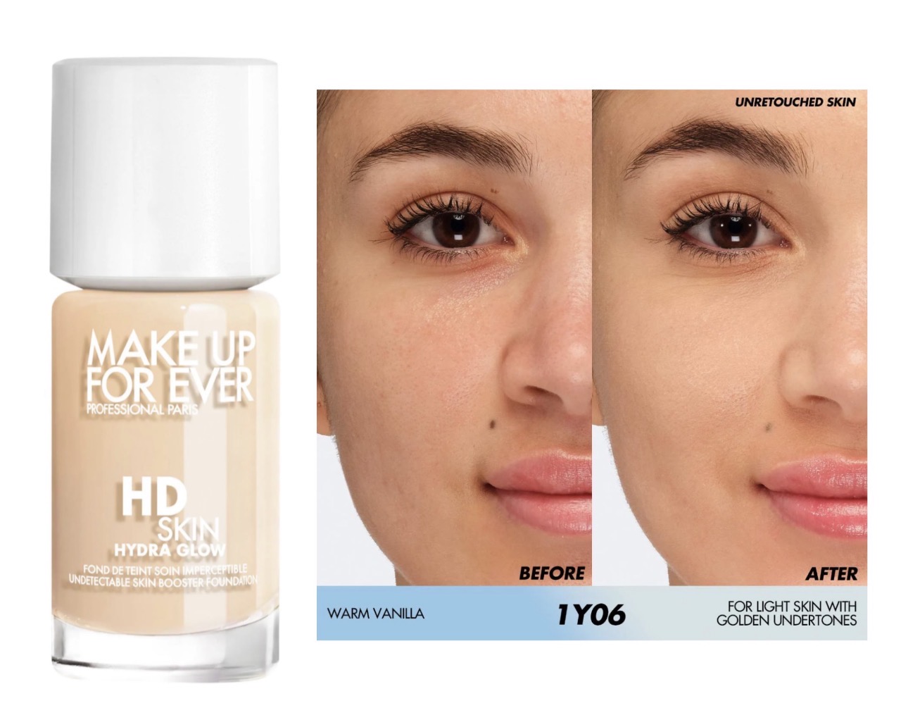 Make Up For Ever HD Skin Hydra Glow Foundation-Warm vanilla 