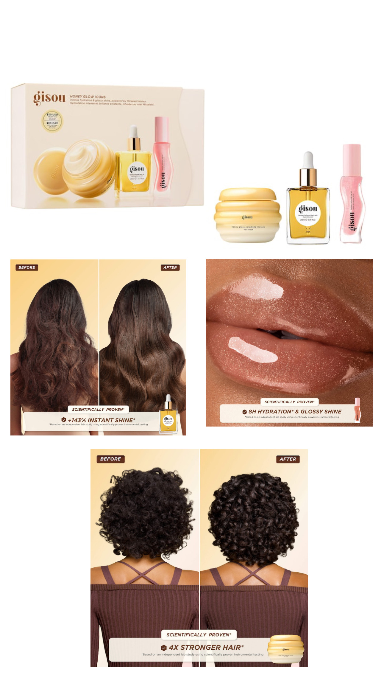 Gisou Honey Glow Icons Set