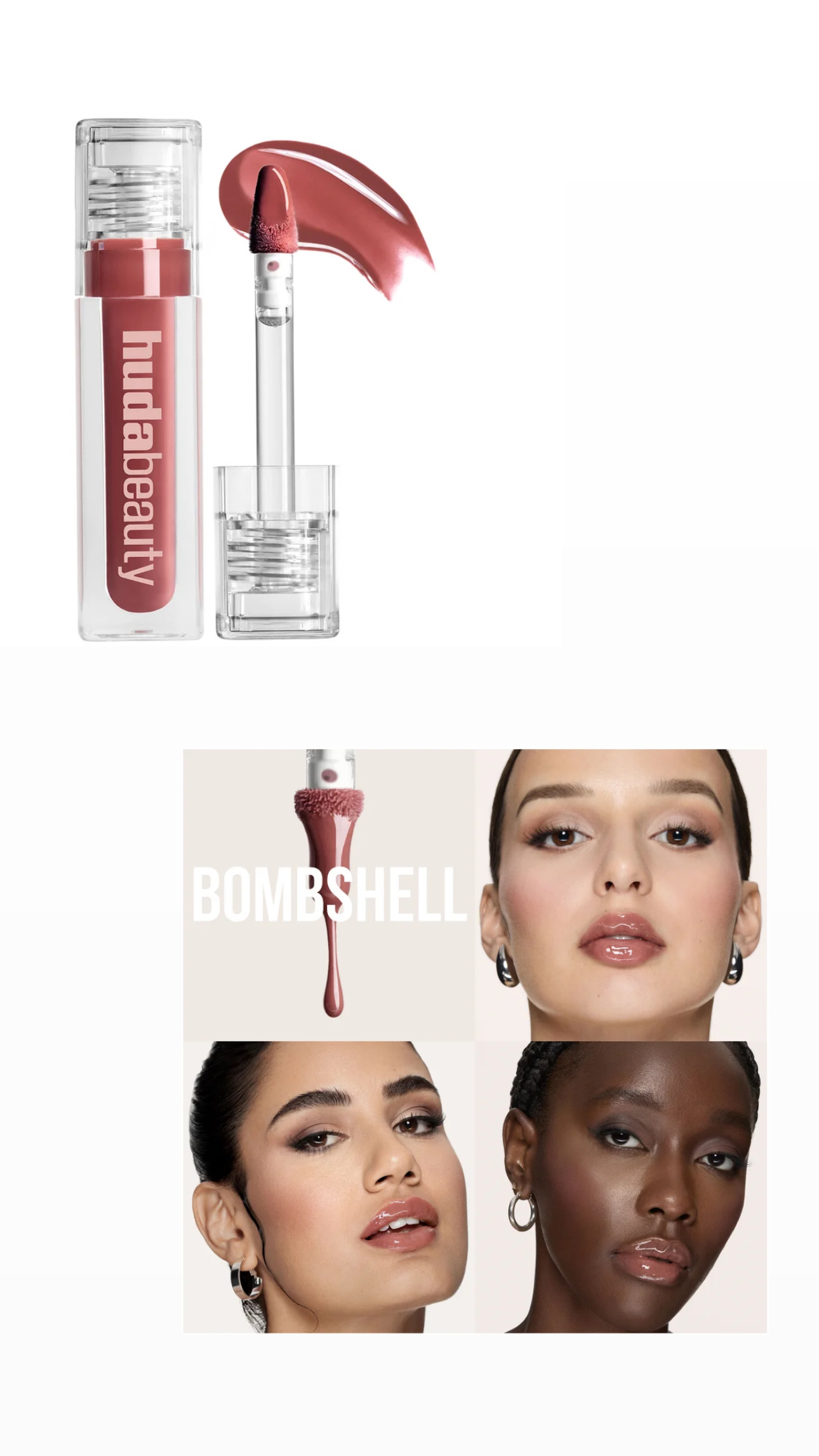 Huda beauty FAUX FILLER Extra Shine Lip Gloss(boombshell)