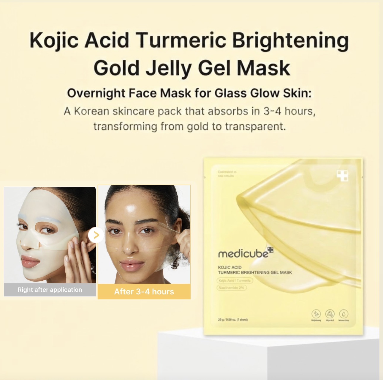 Medicube Kojic Acid Turmeric Brightening Gel Mask-1pc